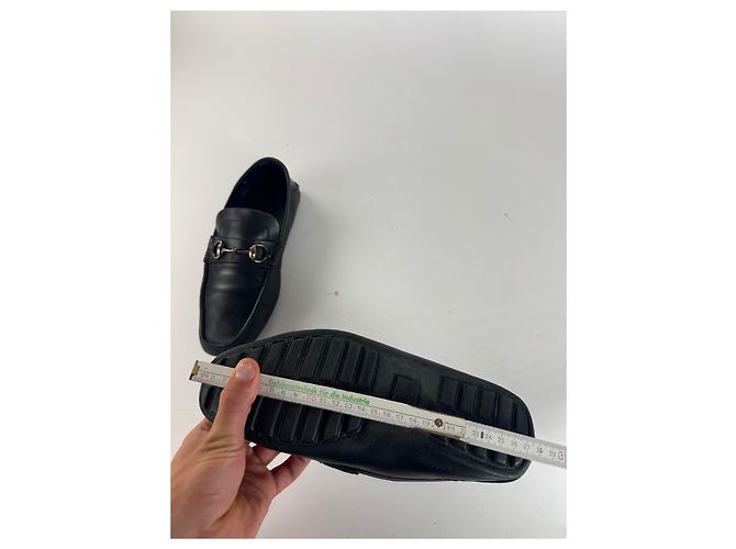 Mocassini in pelle Horsebit vintage Gucci neri EU41 per uomo Nero - vista 9