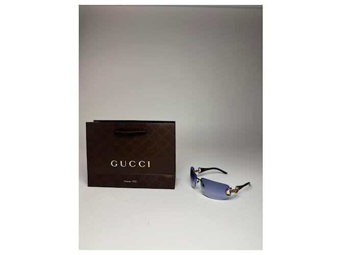 Bamboo Occhiali da sole Gucci Vintage in bambù Nero - vista 2