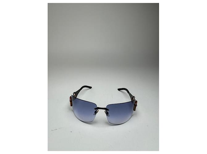 Bamboo Occhiali da sole Gucci Vintage in bambù Nero - vista 3