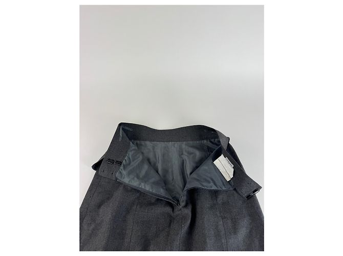 Vintage Chanel Wollrock grau 36/S Anthrazitgrau - Ansicht 12