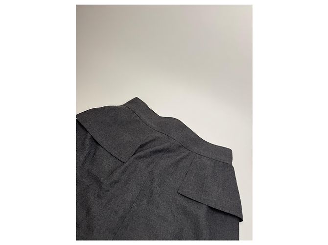 Vintage Chanel Wollrock grau 36/S Anthrazitgrau - Ansicht 6