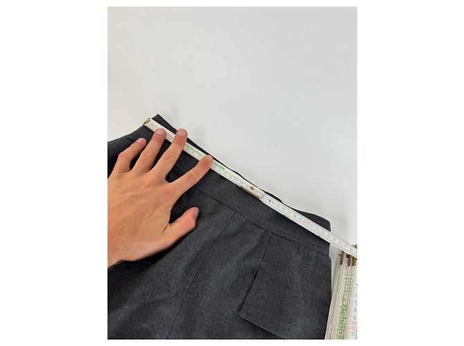 Vintage Chanel Wollrock grau 36/S Anthrazitgrau - Ansicht 7