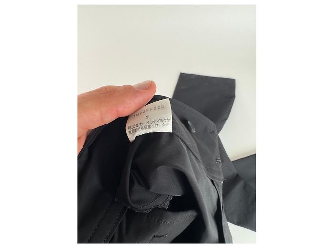 Vintage Issey Miyake Polyesterhose schwarz S Marineblau - Ansicht 10