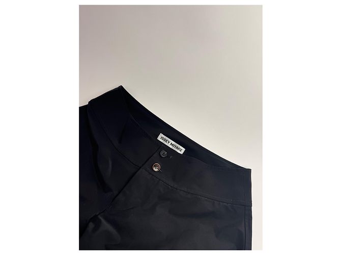 Vintage Issey Miyake Polyesterhose schwarz S Marineblau - Ansicht 2