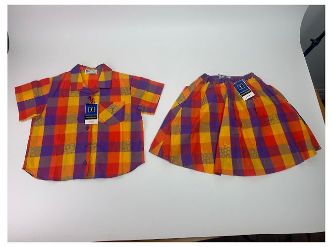 Vintage Yves Saint Laurent Karierter Twin Set Mehrfarben - Ansicht 4