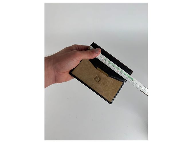 Vintage Loewe Suede / leather Card Holder Brown - view 10