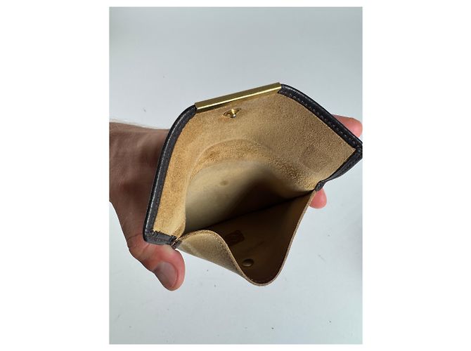 Vintage Loewe Suede / leather Card Holder Brown - view 6