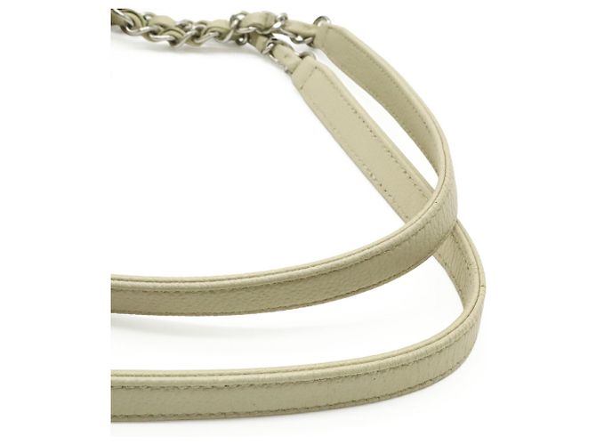 Chanel Deauville Medium Tote MM Schultertasche Weiß - Ansicht 5