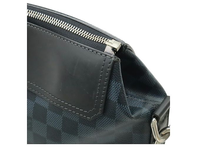 Borsa a Spalla Greenwich Damier Cobalt di Louis Vuitton Nero Blu navy - vista 10