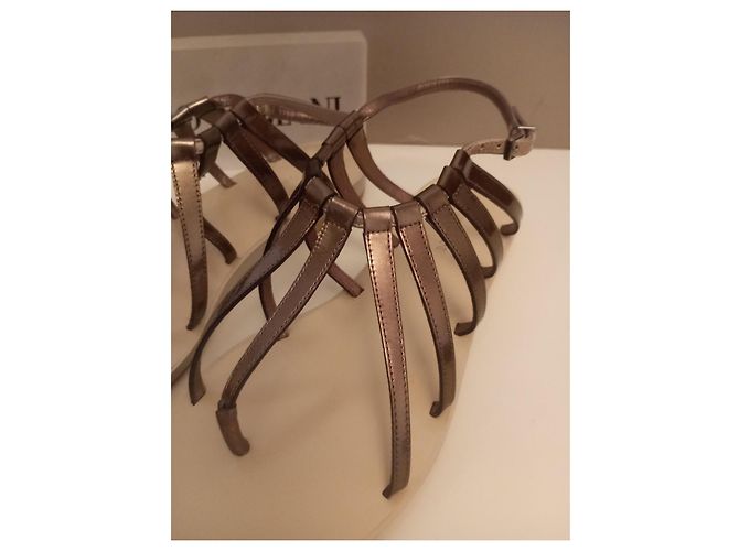 Giorgio Armani Ledersandalen bronze Größe 38 - Ansicht 10