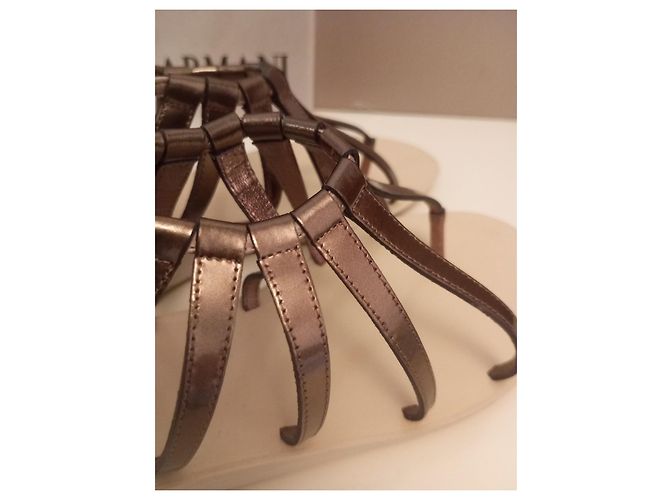 Giorgio Armani Ledersandalen bronze Größe 38 - Ansicht 5