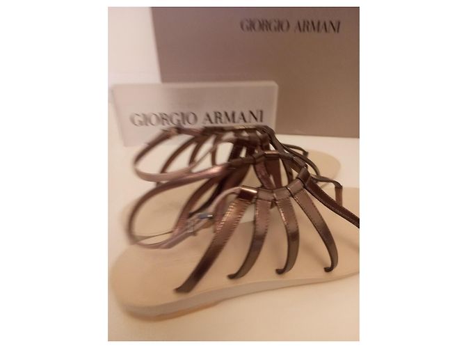 Giorgio Armani Ledersandalen bronze Größe 38 - Ansicht 7