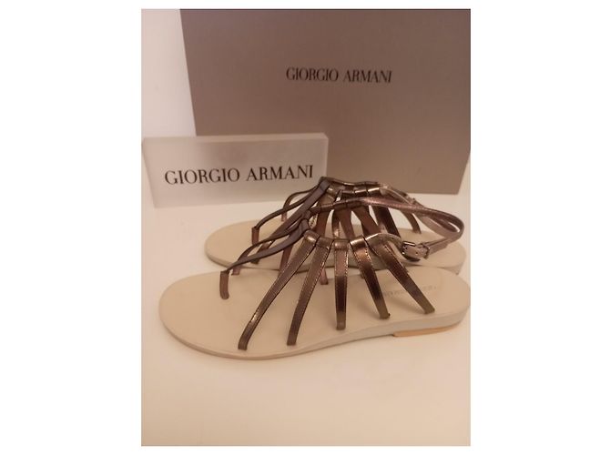 Giorgio Armani Ledersandalen bronze Größe 38 - Ansicht 9