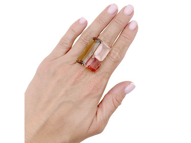 H Stern H.Stern Ring, Kollektion 'Cobblestones', edles Gold, farbige Steine. - Ansicht 5