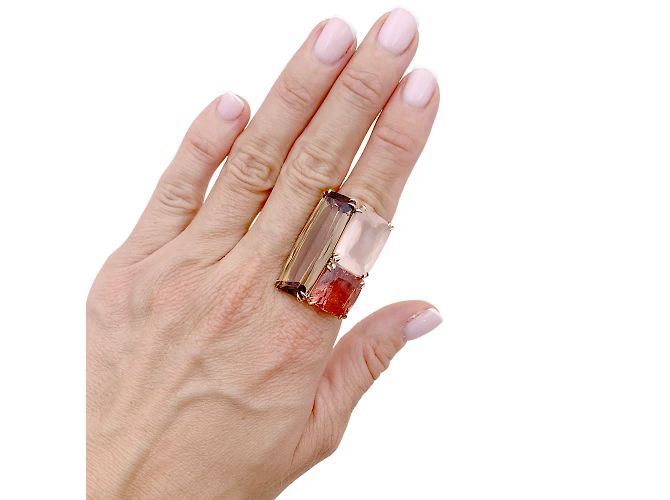 H Stern H.Stern Ring, Kollektion 'Cobblestones', edles Gold, farbige Steine. - Ansicht 6