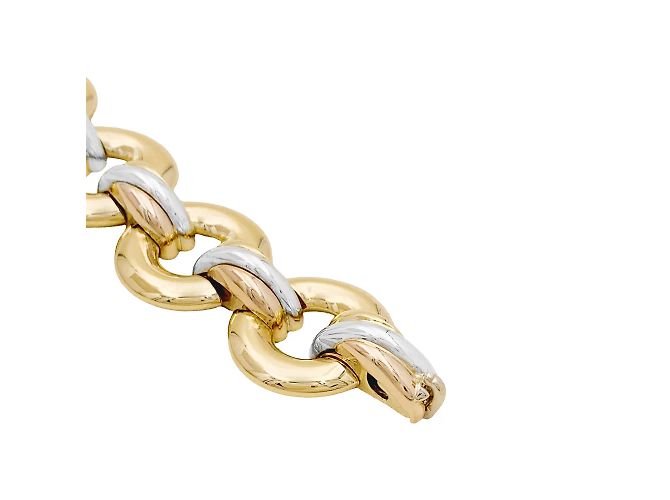Bracelete Cartier, "Laços Cruzados Trinity", 3 ouros. - vista 4