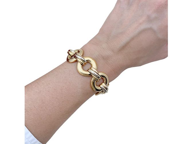 Bracelete Cartier, "Laços Cruzados Trinity", 3 ouros. - vista 5