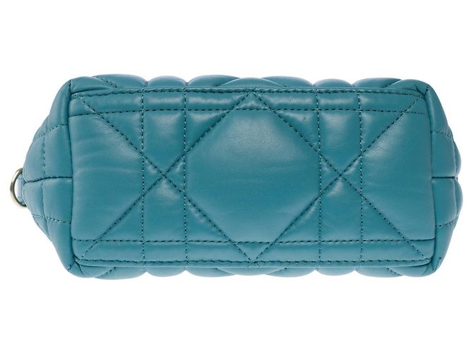 Cannage Borsa DIOR Nomad DiorTravel in Pelle Blu - 102701 - vista 10
