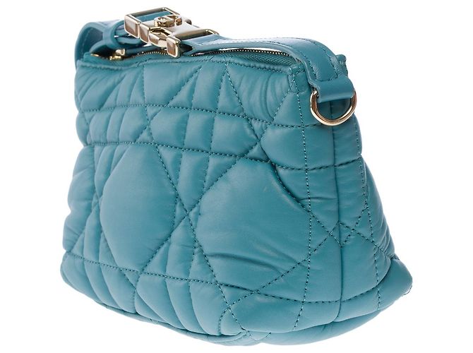 Cannage Borsa DIOR Nomad DiorTravel in Pelle Blu - 102701 - vista 5