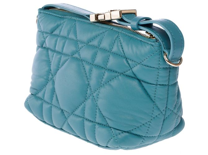 Cannage Borsa DIOR Nomad DiorTravel in Pelle Blu - 102701 - vista 6
