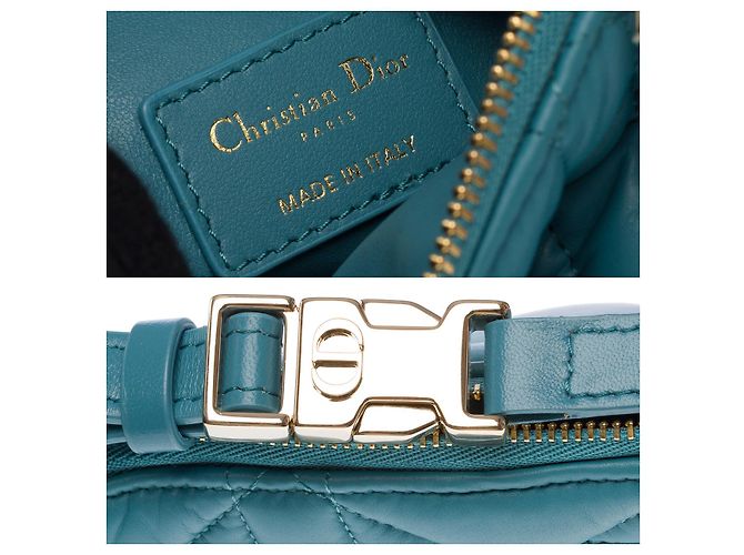 Cannage Borsa DIOR Nomad DiorTravel in Pelle Blu - 102701 - vista 7