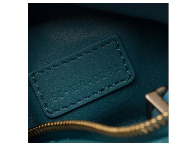 Cannage Borsa DIOR Nomad DiorTravel in Pelle Blu - 102701 - vista 8