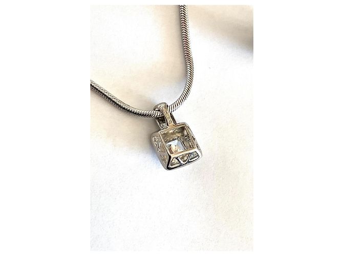 Conjunto de colgante y anillo Yves Saint Laurent plata - vista 6