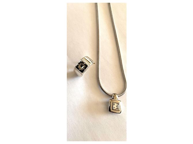 Conjunto de colgante y anillo Yves Saint Laurent plata - vista 8