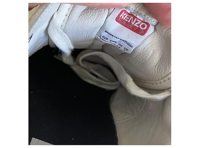 Sneakers Kenzo Hoops Low-Top Steel Toe in pelle bianca - vista 8