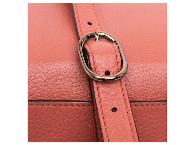 Bamboo Borsa shopper media in pelle di vitello rosa con bambù Gucci - vista 7