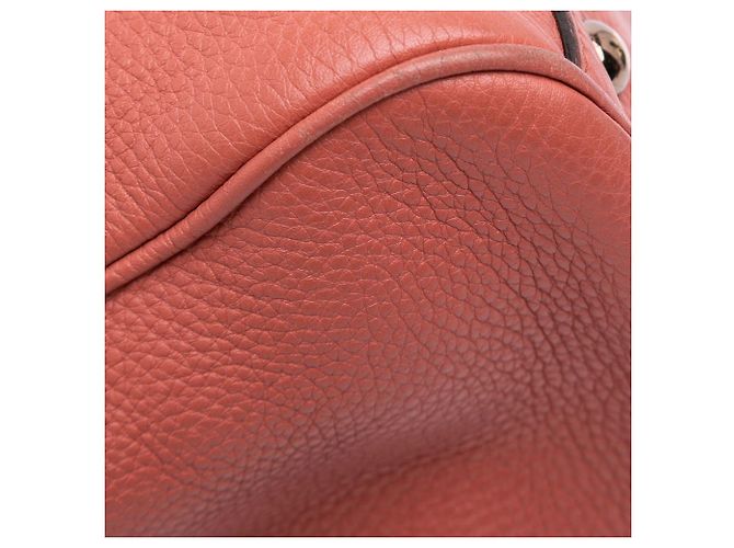 Bamboo Borsa shopper media in pelle di vitello rosa con bambù Gucci - vista 8