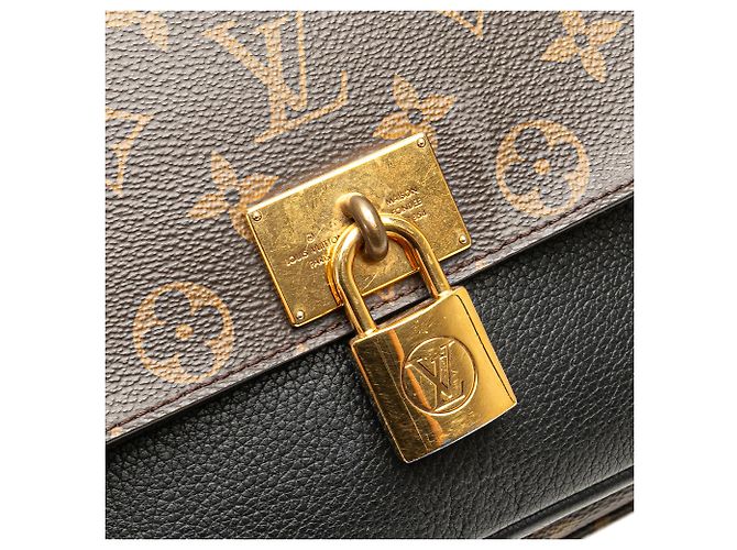 Louis Vuitton Marrone Monogramma Marignan Nero - vista 7