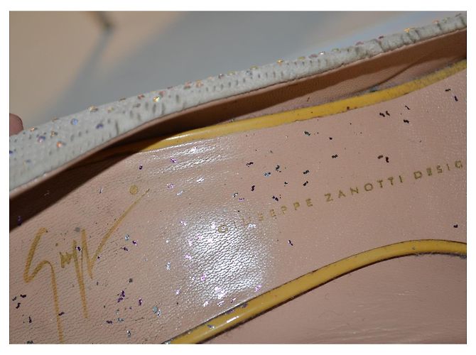 Décolleté Giuseppe Zanotti in pelle e cristalli beige taglia 39 - vista 8