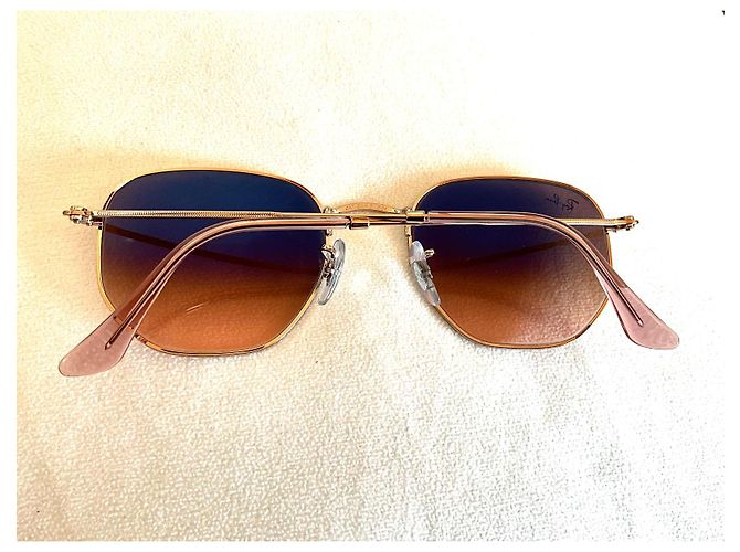 Ray-Ban RB3548N Gafas de sol Cobre Metal Lentes Marrón Degradado Dorado - vista 12