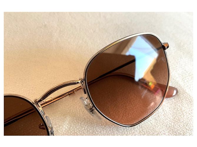 Ray-Ban RB3548N Gafas de sol Cobre Metal Lentes Marrón Degradado Dorado - vista 5
