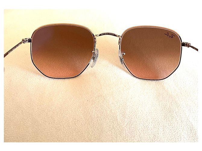 Ray-Ban RB3548N Gafas de sol Cobre Metal Lentes Marrón Degradado Dorado - vista 8