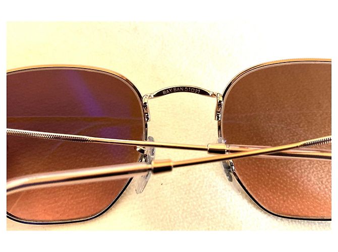 Ray-Ban RB3548N Gafas de sol Cobre Metal Lentes Marrón Degradado Dorado - vista 9