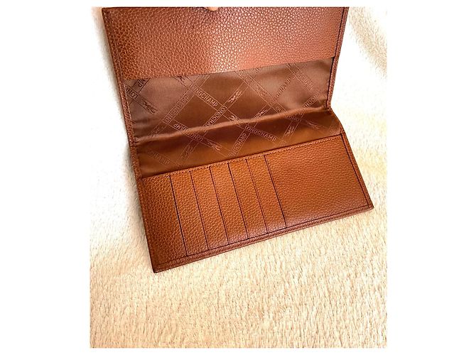 Cartera Longchamp Foulonné de cuero cognac Coñac - vista 3