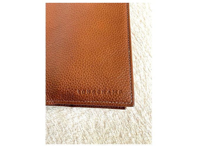 Cartera Longchamp Foulonné de cuero cognac Coñac - vista 5