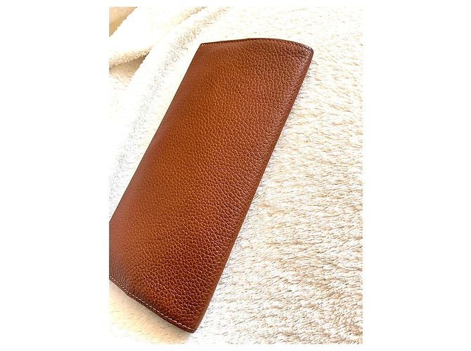 Cartera Longchamp Foulonné de cuero cognac Coñac - vista 6