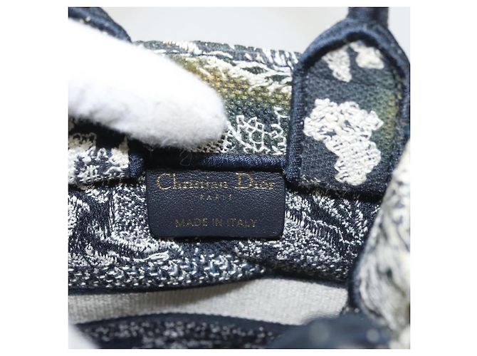 Borsa a mano verticale mini Christian Dior in tela 2 in 1 nera Auth 121850 Nero - vista 16