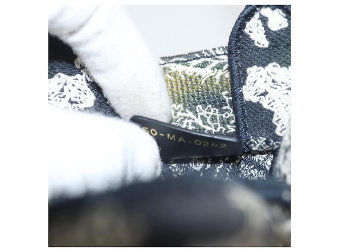 Borsa a mano verticale mini Christian Dior in tela 2 in 1 nera Auth 121850 Nero - vista 20