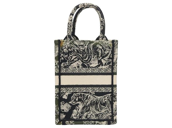 Borsa a mano verticale mini Christian Dior in tela 2 in 1 nera Auth 121850 Nero - vista 3