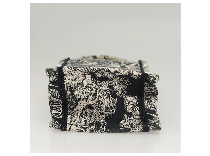 Borsa a mano verticale mini Christian Dior in tela 2 in 1 nera Auth 121850 Nero - vista 9