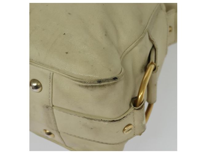 Borsa Tote in pelle beige oro SAINT LAURENT 169366 Auth bs28797 D'oro - vista 14