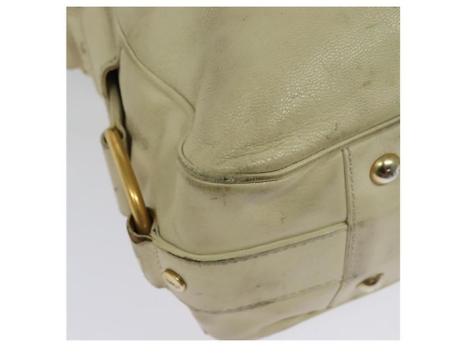 Borsa Tote in pelle beige oro SAINT LAURENT 169366 Auth bs28797 D'oro - vista 15
