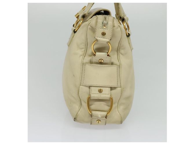 Borsa Tote in pelle beige oro SAINT LAURENT 169366 Auth bs28797 D'oro - vista 4