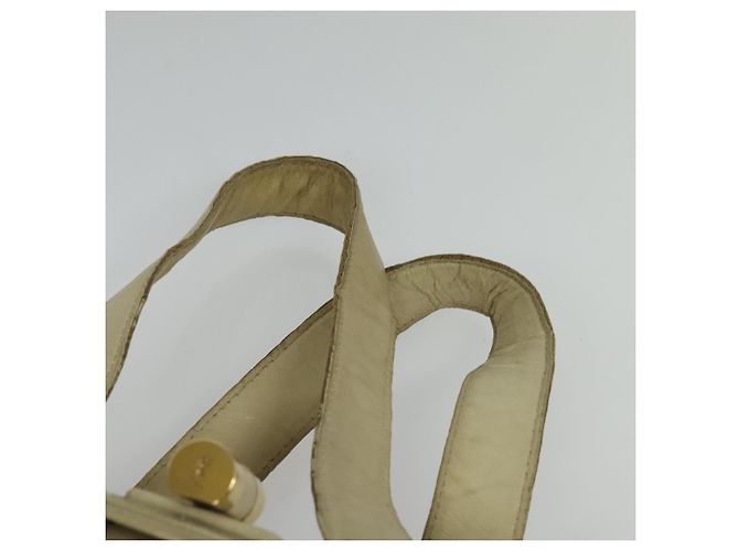 Borsa Tote in pelle beige oro SAINT LAURENT 169366 Auth bs28797 D'oro - vista 8