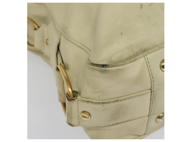Borsa Tote in pelle beige oro SAINT LAURENT 169366 Auth bs28797 D'oro - vista 9