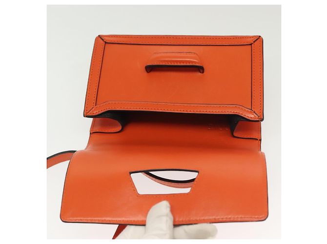 Borsa a Spalla LOEWE Barcellona in Pelle Arancione Auth BA4778 - vista 10